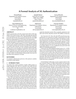 A Formal Analysis of 5G Authentication