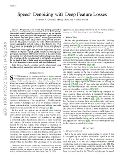 Speech Denoising with Deep Feature Losses
