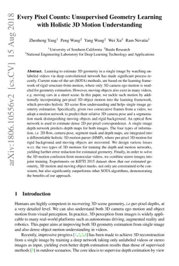 Every Pixel Counts: Unsupervised Geometry Learning with Holistic 3D
  Motion Understanding