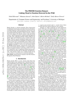The PRIORI Emotion Dataset: Linking Mood to Emotion Detected In-the-Wild