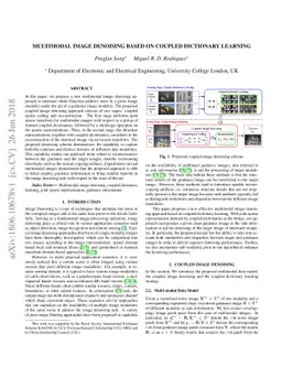 Multimodal Image Denoising based on Coupled Dictionary Learning