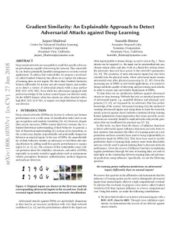 Gradient Similarity: An Explainable Approach to Detect Adversarial
  Attacks against Deep Learning