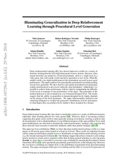 Illuminating Generalization in Deep Reinforcement Learning through
  Procedural Level Generation