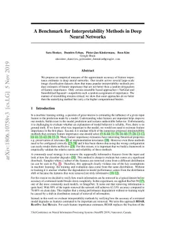 A Benchmark for Interpretability Methods in Deep Neural Networks