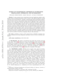 Survey of multifidelity methods in uncertainty propagation, inference,
  and optimization