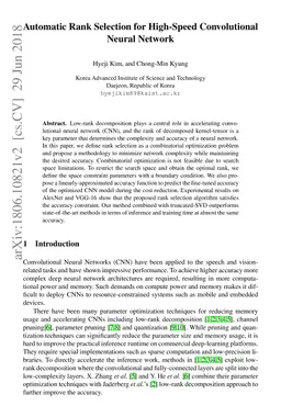 Automatic Rank Selection for High-Speed Convolutional Neural Network