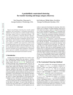 A probabilistic constrained clustering for transfer learning and image
  category discovery