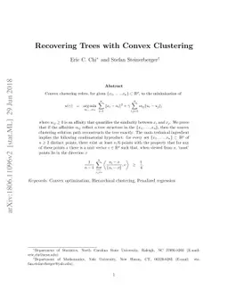 Recovering Trees with Convex Clustering