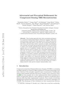 Adversarial and Perceptual Refinement for Compressed Sensing MRI
  Reconstruction