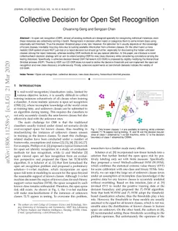 Collective decision for open set recognition