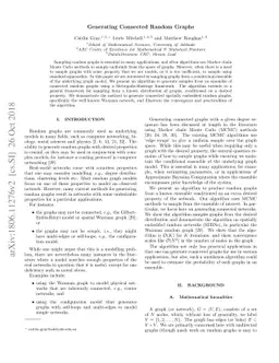 Generating Connected Random Graphs