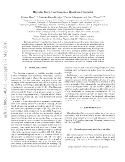 Bayesian Deep Learning on a Quantum Computer