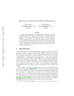 Bayesian Counterfactual Risk Minimization