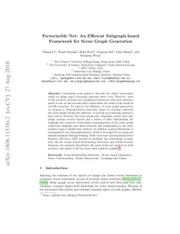 Factorizable Net: An Efficient Subgraph-based Framework for Scene Graph
  Generation