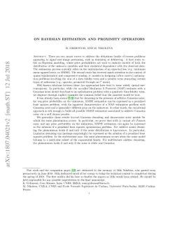 On bayesian estimation and proximity operators