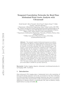 Temporal Convolution Networks for Real-Time Abdominal Fetal Aorta
  Analysis with Ultrasound