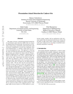 Presentation Attack Detection for Cadaver Iris
