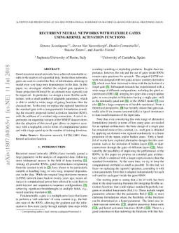 Recurrent Neural Networks with Flexible Gates using Kernel Activation
  Functions