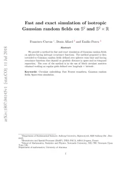 Fast and exact simulation of isotropic Gaussian random fields on
  $\mathbb{S}^{2}$ and $\mathbb{S}^{2}\times \mathbb{R}$