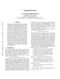 Explainable Security