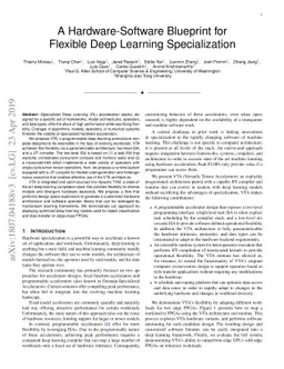 A Hardware-Software Blueprint for Flexible Deep Learning Specialization