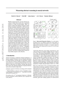 Measuring abstract reasoning in neural networks