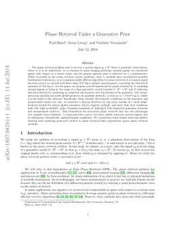 Phase Retrieval Under a Generative Prior