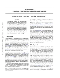 Will it Blend? Composing Value Functions in Reinforcement Learning
