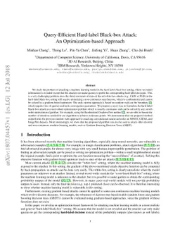 Query-Efficient Hard-label Black-box Attack:An Optimization-based
  Approach