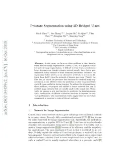 Prostate Segmentation using 2D Bridged U-net