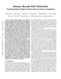 Journey Beyond Full Abstraction: Exploring Robust Property Preservation
  for Secure Compilation