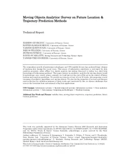 Moving Objects Analytics: Survey on Future Location & Trajectory
  Prediction Methods