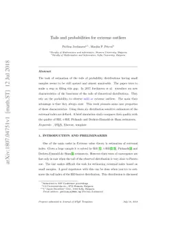 Tails and probabilities for extreme outliers
