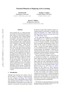 Practical Obstacles to Deploying Active Learning