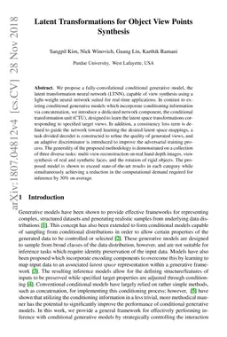 Latent Transformations for Object View Points Synthesis