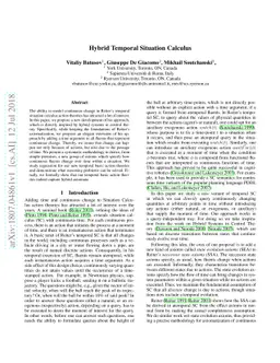Hybrid Temporal Situation Calculus