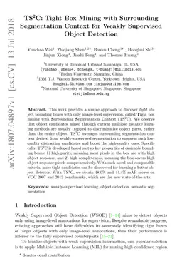 TS2C: Tight Box Mining with Surrounding Segmentation Context for Weakly
  Supervised Object Detection
