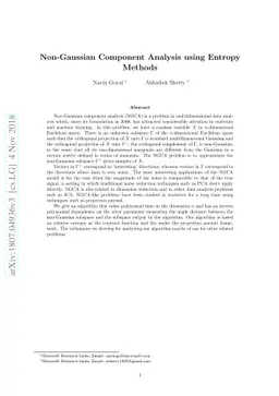 Non-Gaussian Component Analysis using Entropy Methods