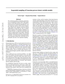 Sequential sampling of Gaussian process latent variable models