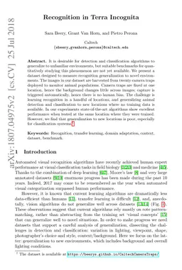 Recognition in Terra Incognita