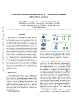 Video-based Person Re-identification via 3D Convolutional Networks and
  Non-local Attention