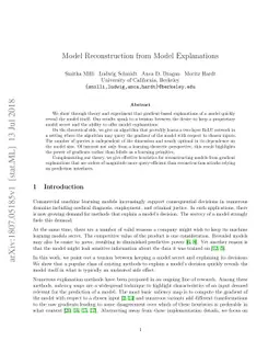 Model Reconstruction from Model Explanations