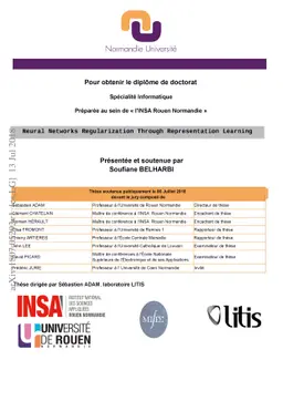 Neural Networks Regularization Through Representation Learning