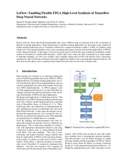 LeFlow: Enabling Flexible FPGA High-Level Synthesis of Tensorflow Deep
  Neural Networks