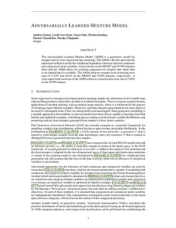 Adversarially Learned Mixture Model