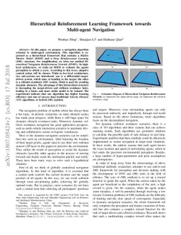 Hierarchical Reinforcement Learning Framework towards Multi-agent
  Navigation