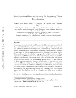 Semi-supervised Feature Learning For Improving Writer Identification