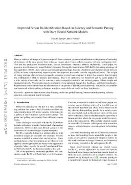Improved Person Re-Identification Based on Saliency and Semantic Parsing
  with Deep Neural Network Models
