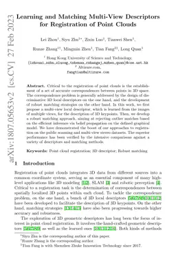 Learning and Matching Multi-View Descriptors for Registration of Point
  Clouds