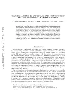 Teaching machines to understand data science code by semantic enrichment
  of dataflow graphs